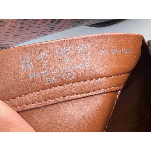 Franco Sarto Shoes boots ankle bootie snake leather luxury casual embossed 8. - Picture 10 of 11